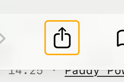 Share on Safari's toolbar
